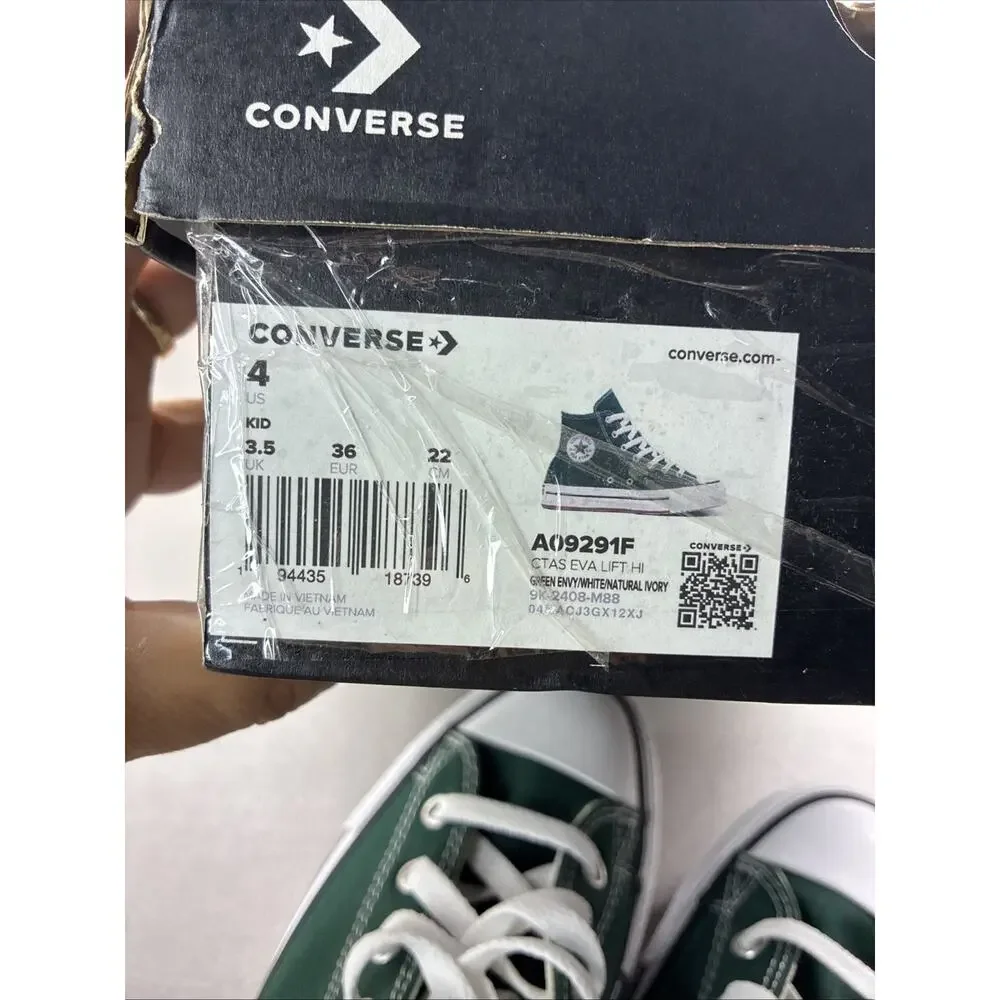 New Converse Kids Chuck Taylor All Star Size 4 Youth Forest Green |A09291F|